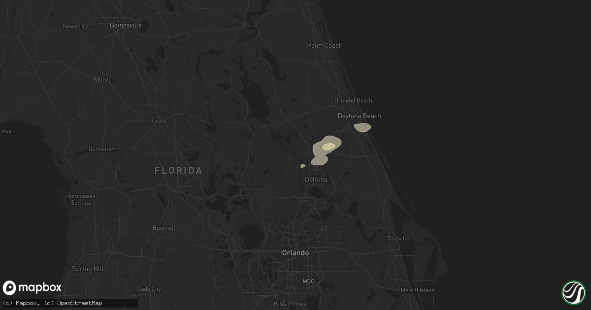 Hail map in Deland, FL on October 8, 2021
