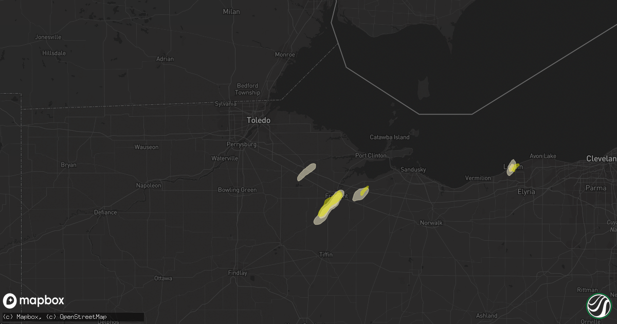 Hail map in Elmore, OH on October 8, 2021