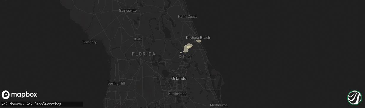 Hail map in Orange City, FL on October 8, 2021