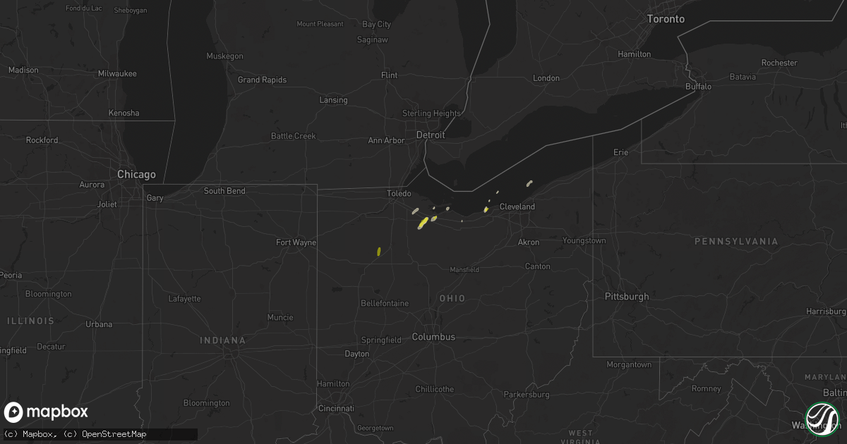 Hail map on October 8, 2021