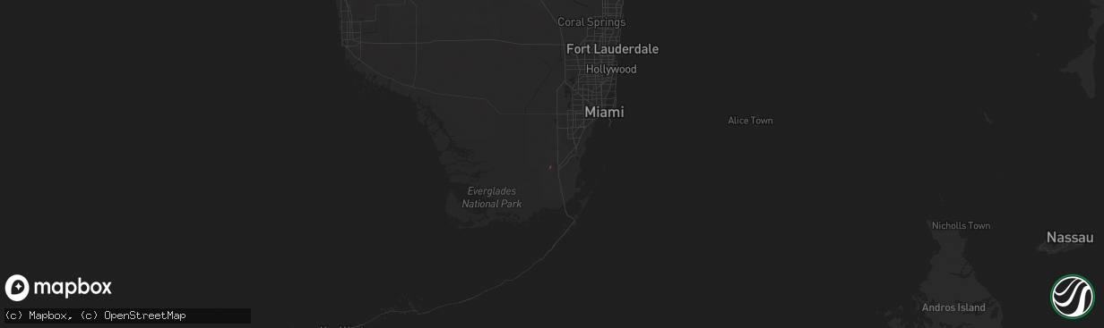 Hail map in Homestead, FL on October 8, 2024