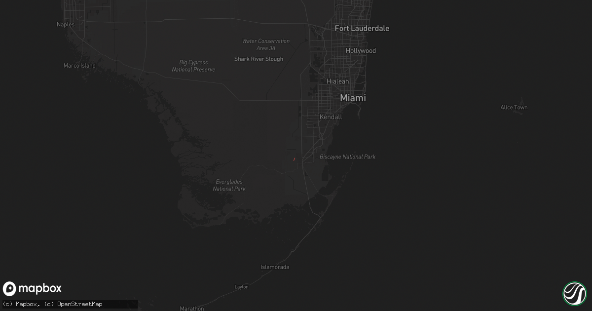Hail map in Homestead, FL on October 8, 2024
