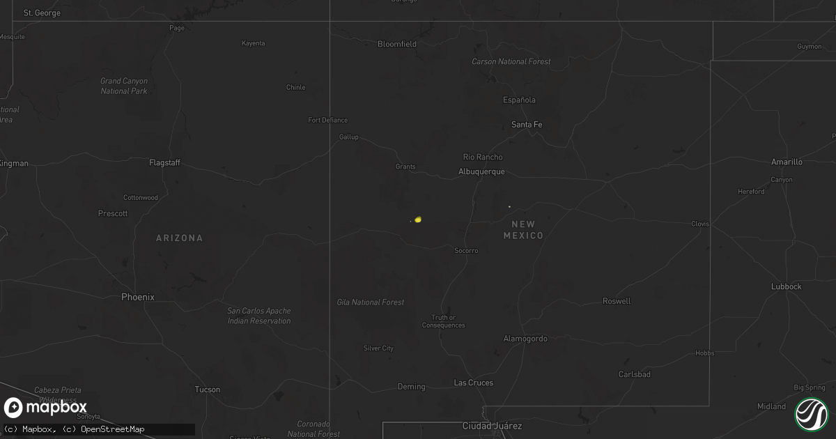 Hail map on October 8, 2025