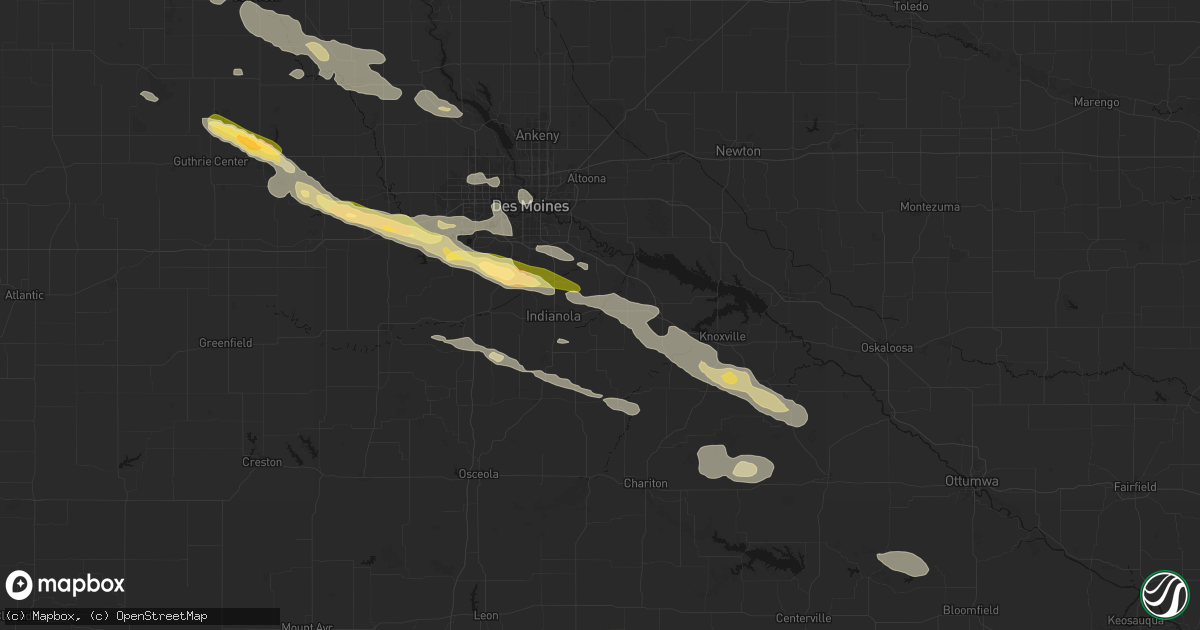 Hail map in Ackworth, IA on October 8, 2026