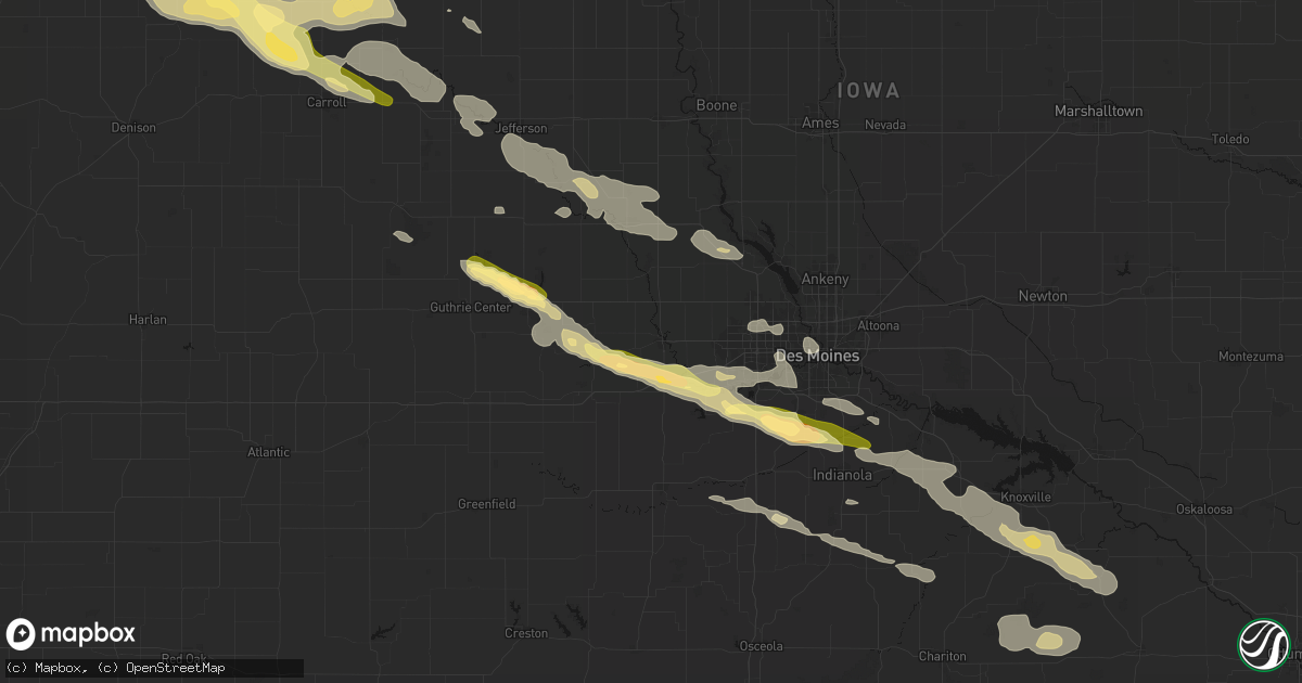 Hail map in Adel, IA on October 8, 2026