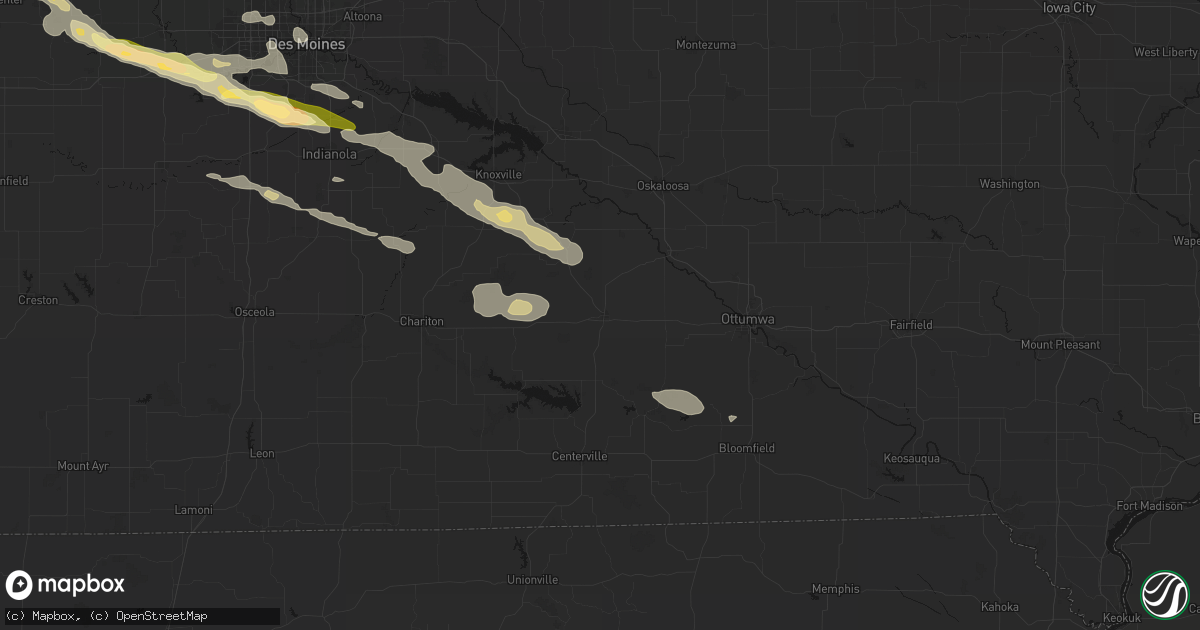 Hail map in Albia, IA on October 8, 2026