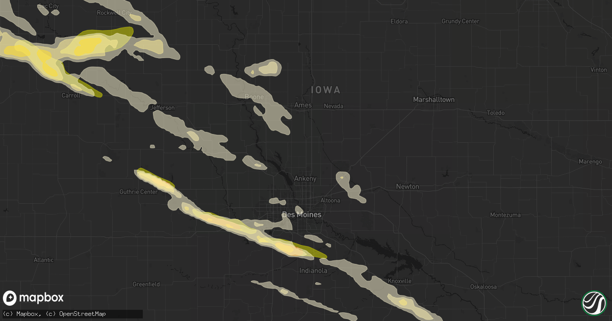 Hail map in Alleman, IA on October 8, 2026