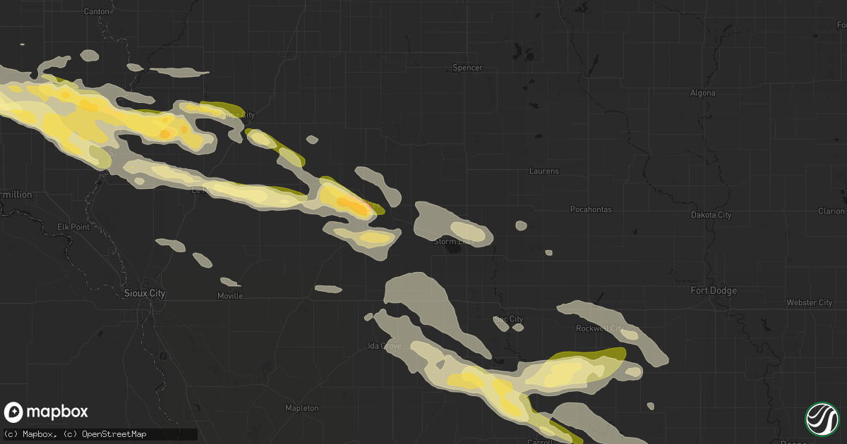 Hail map in Alta, IA on October 8, 2026