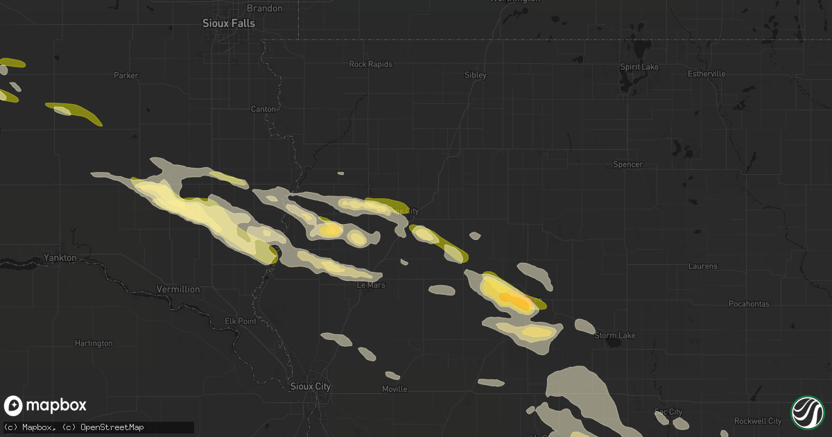 Hail map in Alton, IA on October 8, 2026