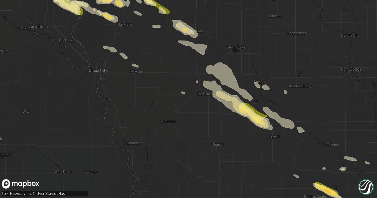 Hail map in Battle Creek, IA on October 8, 2026