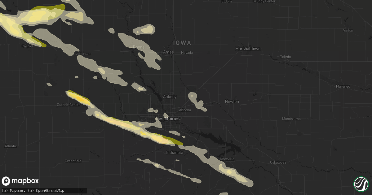 Hail map in Bondurant, IA on October 8, 2026