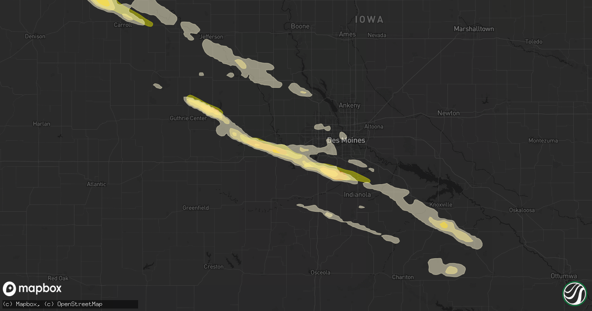 Hail map in Booneville, IA on October 8, 2026