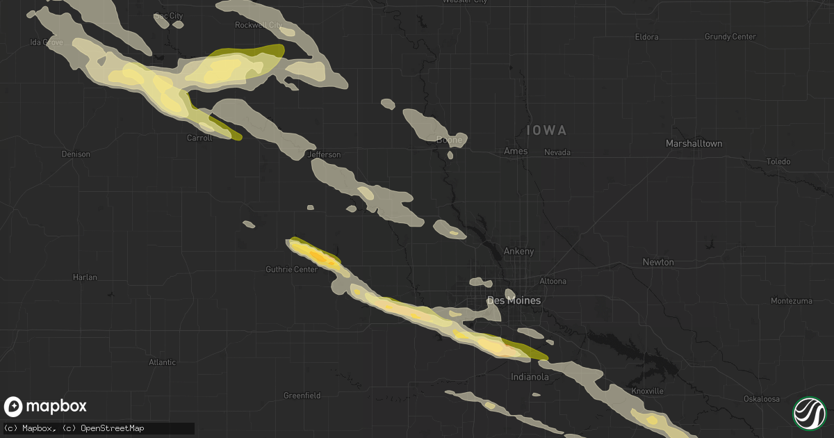 Hail map in Bouton, IA on October 8, 2026
