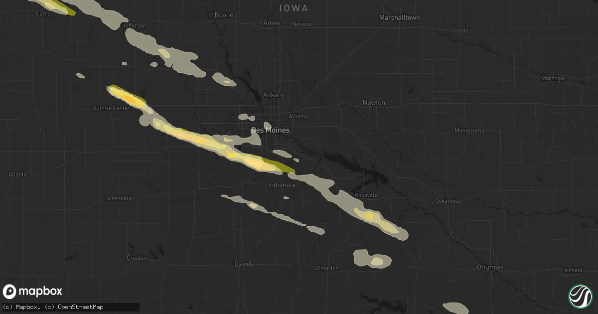 Hail map in Carlisle, IA on October 8, 2026