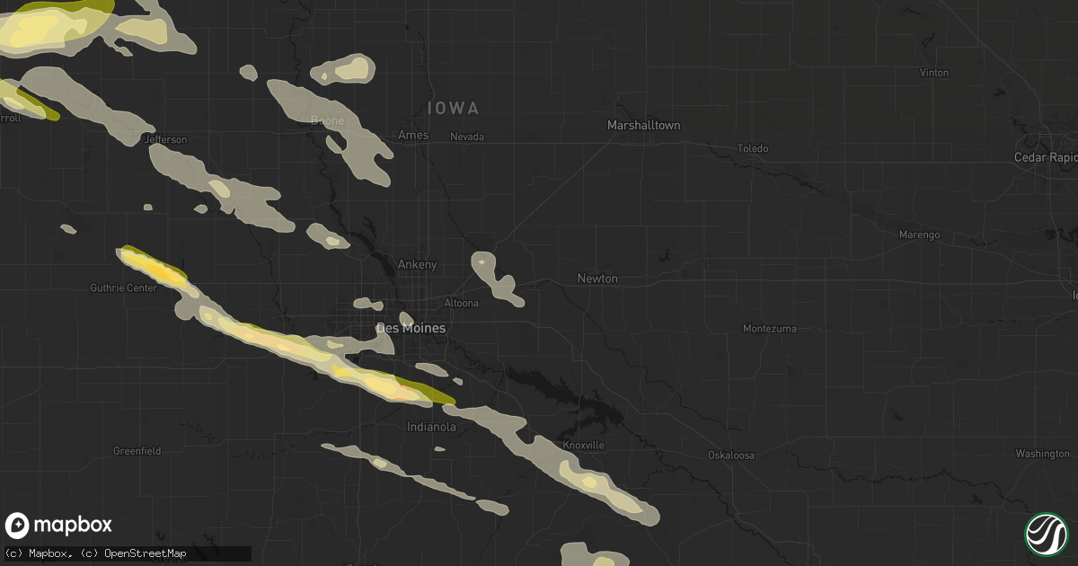 Hail map in Colfax, IA on October 8, 2026