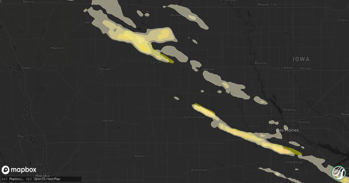 Hail map in Coon Rapids, IA on October 8, 2026