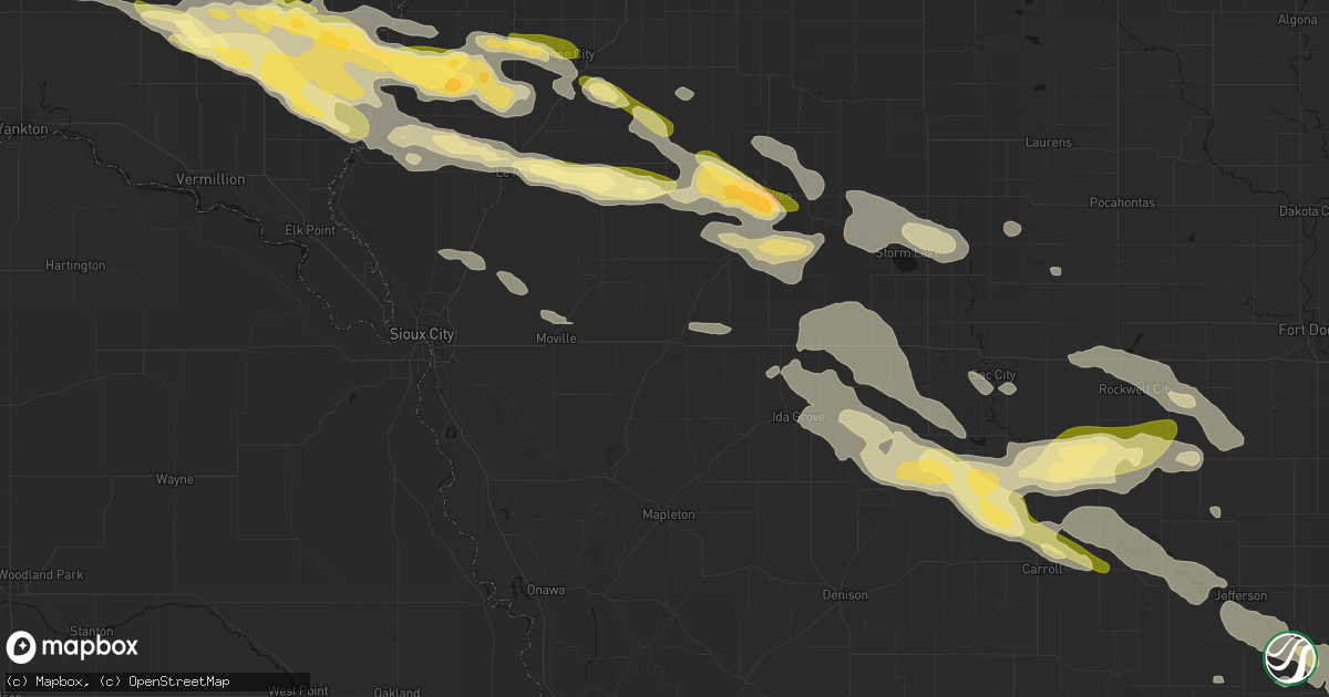 Hail map in Correctionville, IA on October 8, 2026