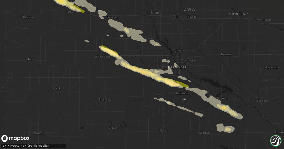 Hail map in De Soto, IA on October 8, 2026