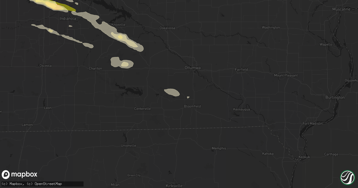 Hail map in Drakesville, IA on October 8, 2026