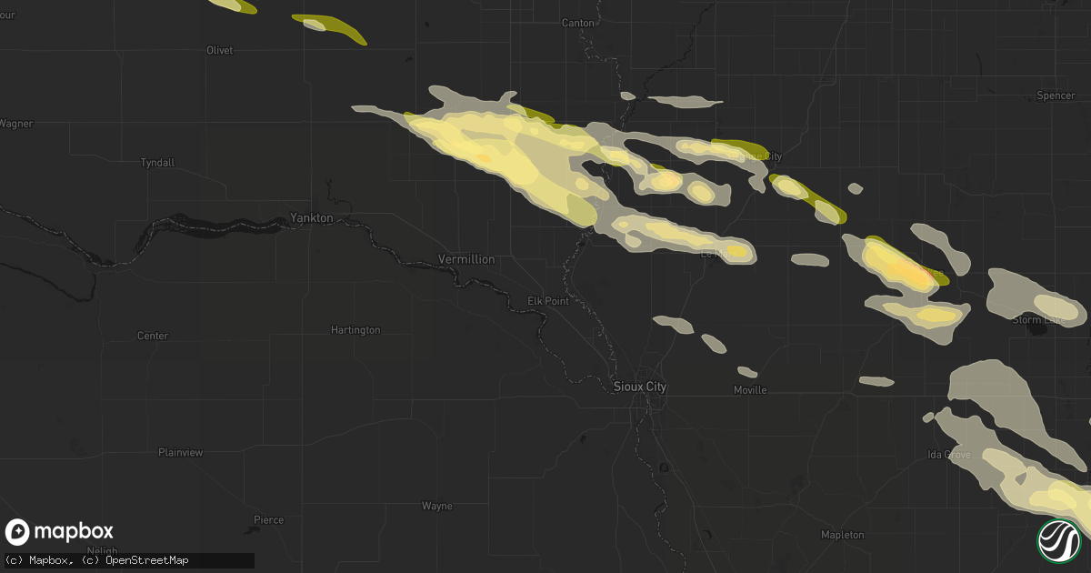 Hail map in Elk Point, SD on October 8, 2026