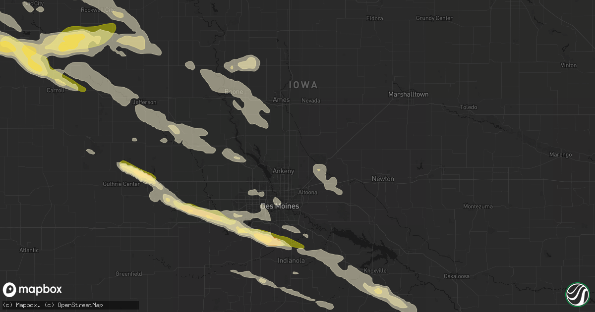 Hail map in Elkhart, IA on October 8, 2026