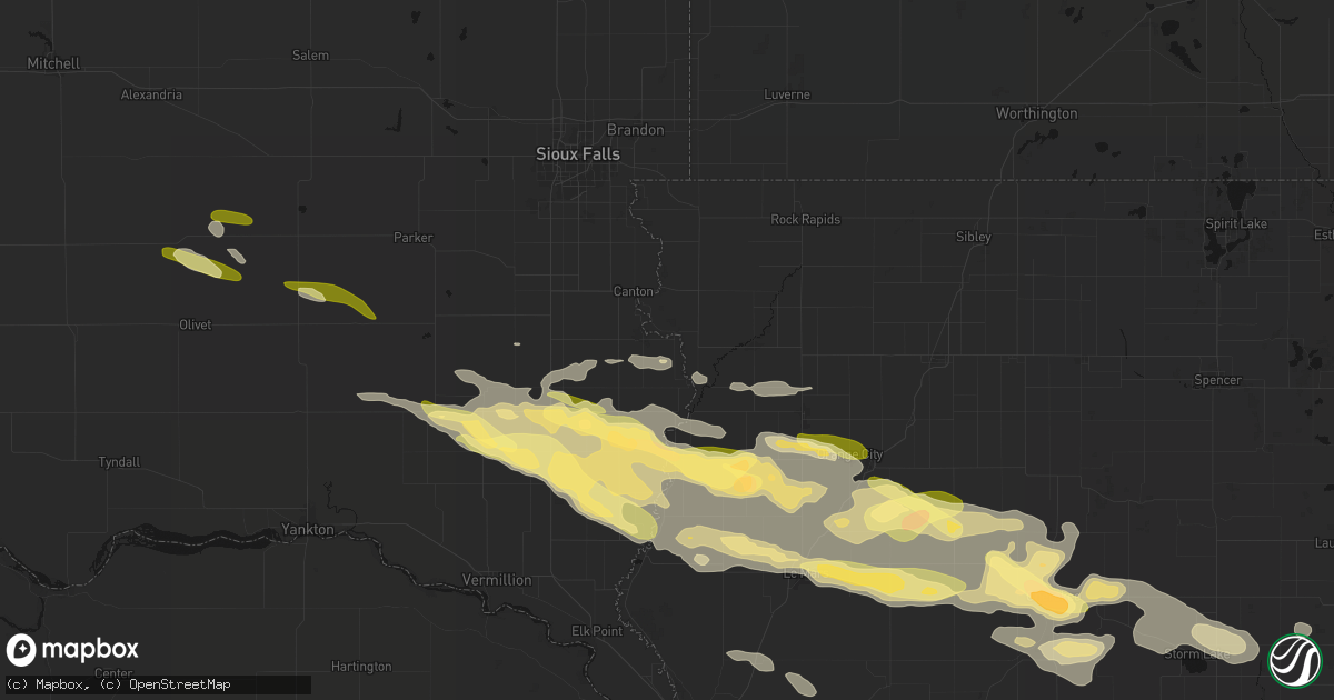Hail map in Fairview, SD on October 8, 2026