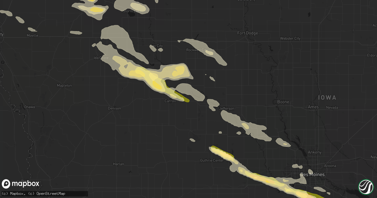 Hail map in Glidden, IA on October 8, 2026