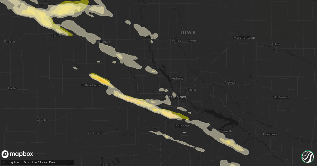 Hail map in Grimes, IA on October 8, 2026