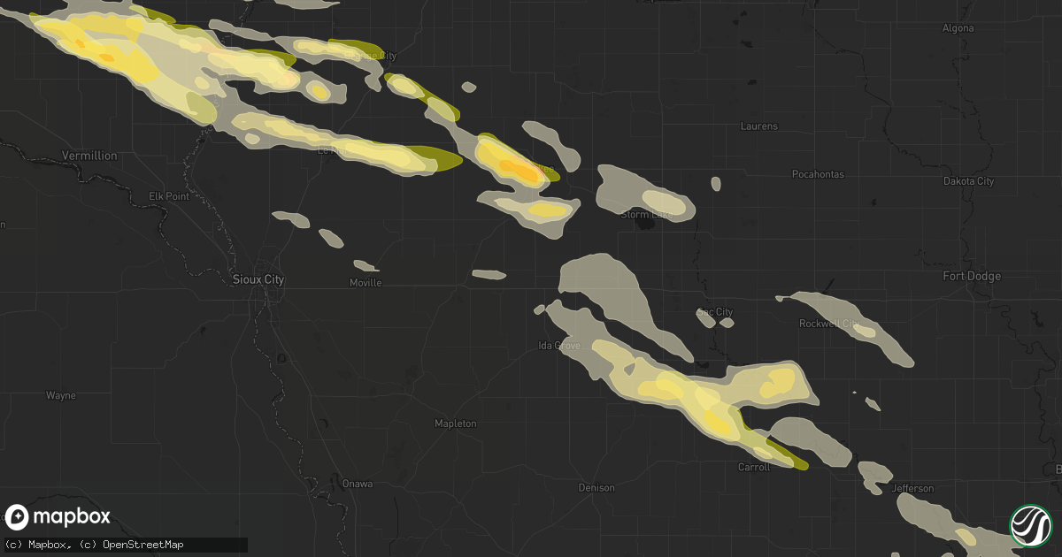 Hail map in Holstein, IA on October 8, 2026