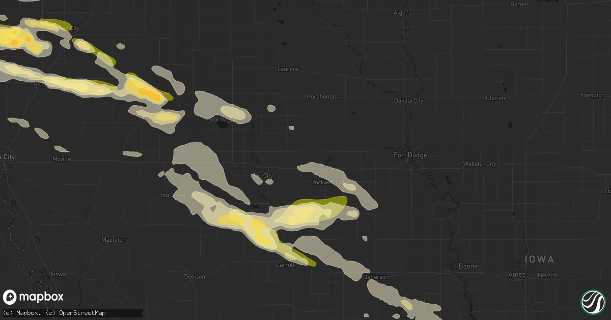 Hail map in Jolley, IA on October 8, 2026
