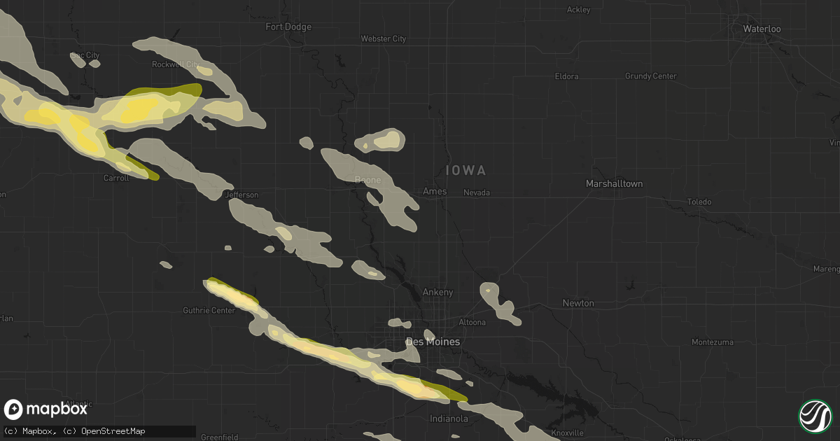 Hail map in Kelley, IA on October 8, 2026