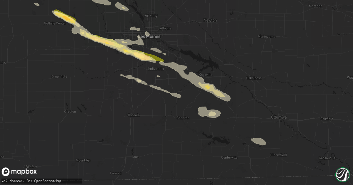 Hail map in Lacona, IA on October 8, 2026