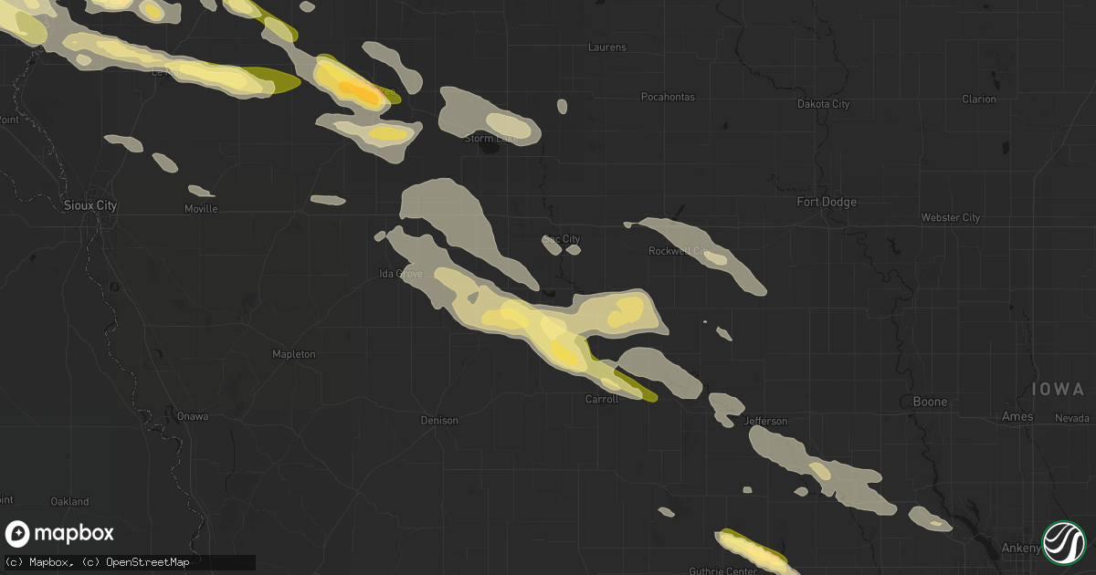 Hail map in Lake View, IA on October 8, 2026