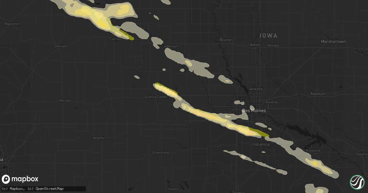 Hail map in Linden, IA on October 8, 2026