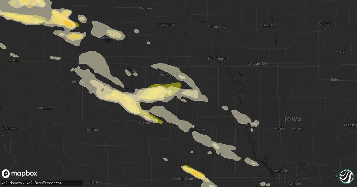 Hail map in Lohrville, IA on October 8, 2026
