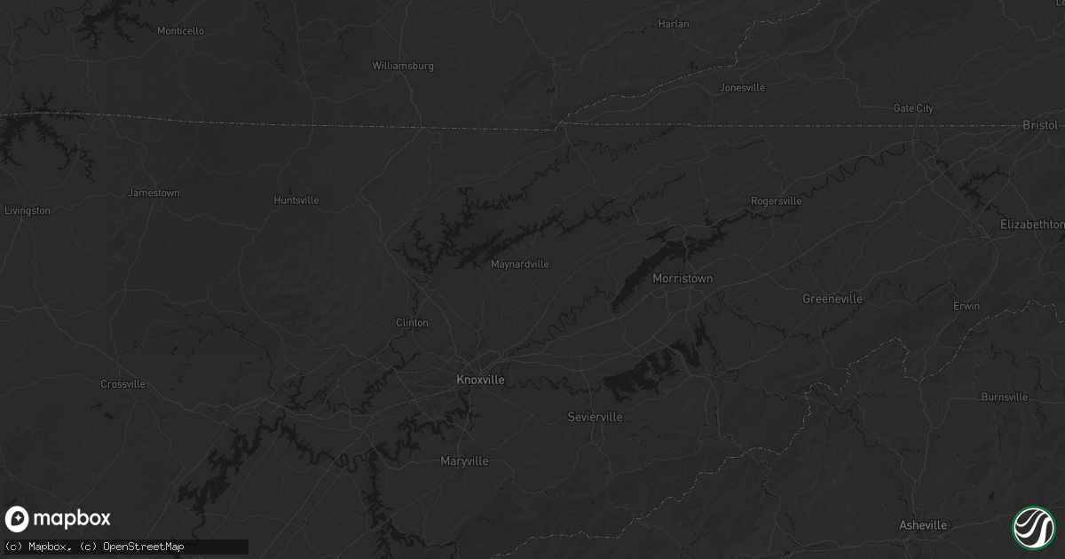 Hail map in Luttrell, TN on October 8, 2026