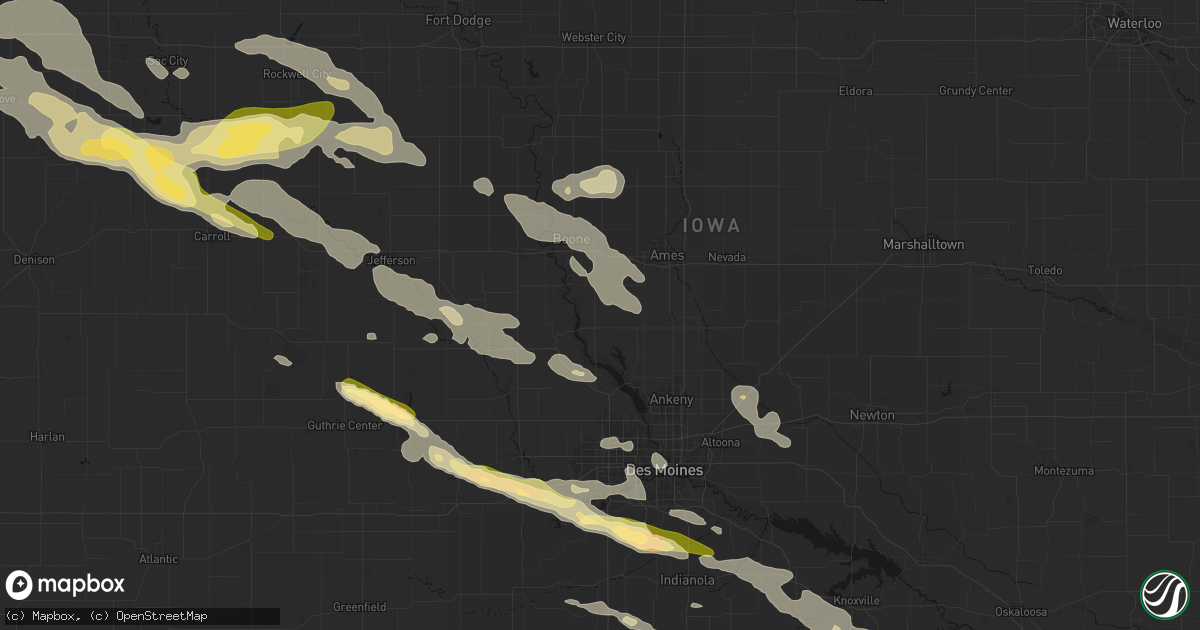 Hail map in Madrid, IA on October 8, 2026