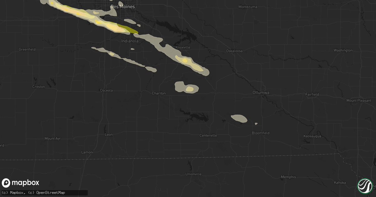 Hail map in Melrose, IA on October 8, 2026