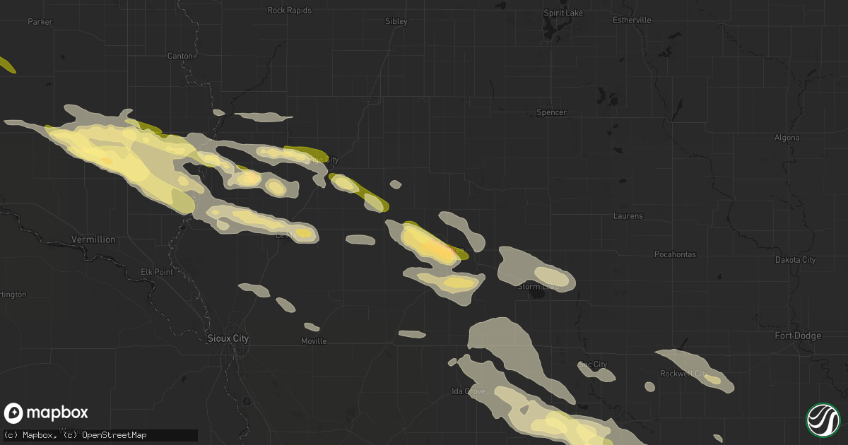 Hail map in Meriden, IA on October 8, 2026