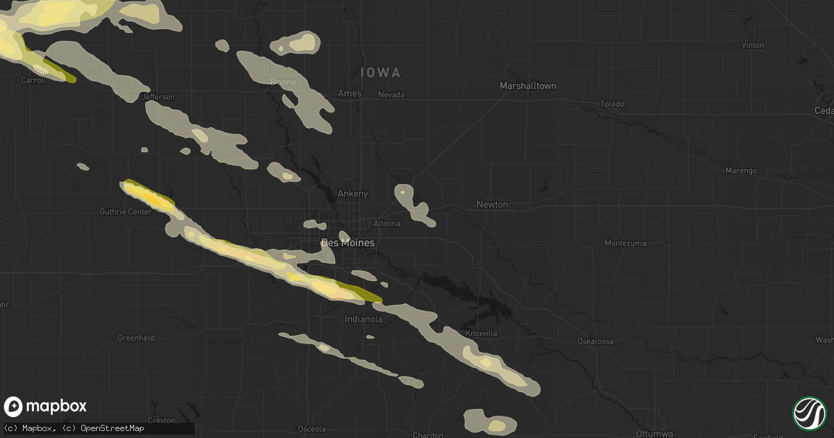 Hail map in Mitchellville, IA on October 8, 2026