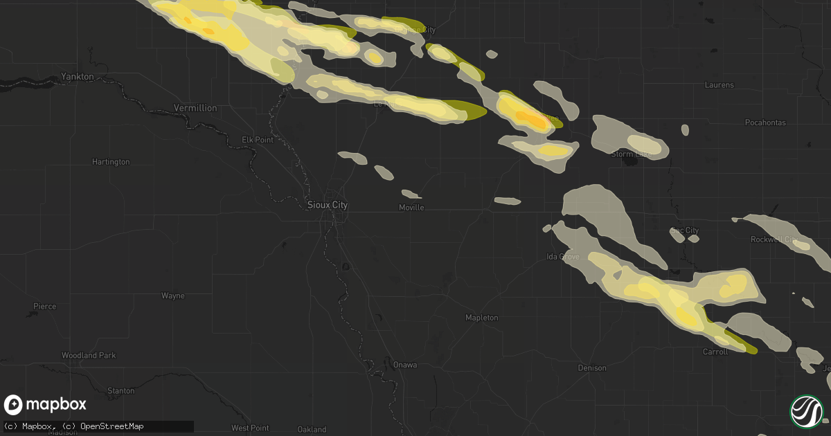 Hail map in Moville, IA on October 8, 2026