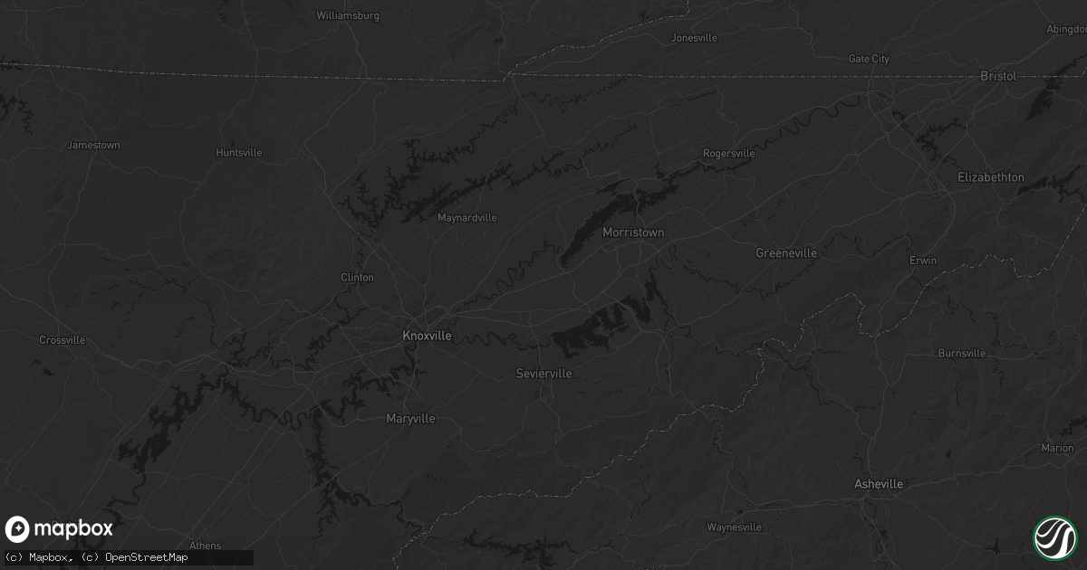 Hail map in New Market, TN on October 8, 2026