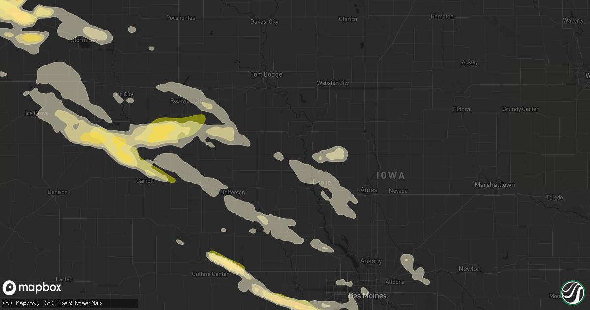 Hail map in Pilot Mound, IA on October 8, 2026