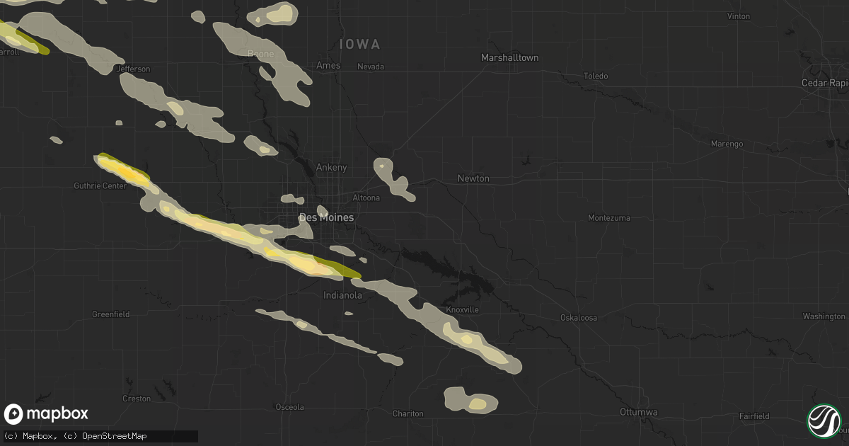 Hail map in Prairie City, IA on October 8, 2026