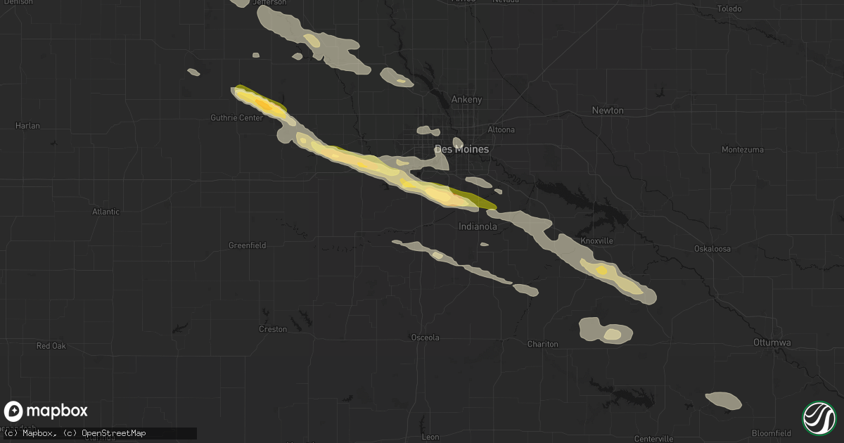Hail map in Prole, IA on October 8, 2026