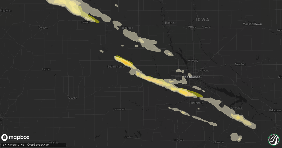 Hail map in Redfield, IA on October 8, 2026