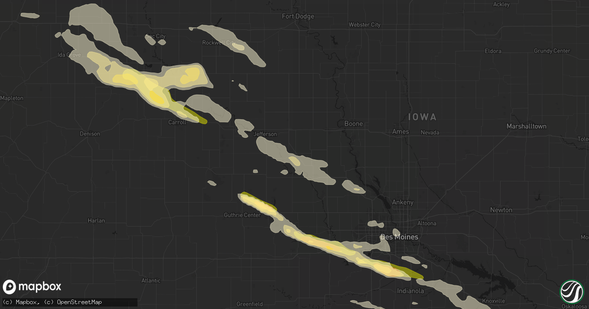 Hail map in Rippey, IA on October 8, 2026