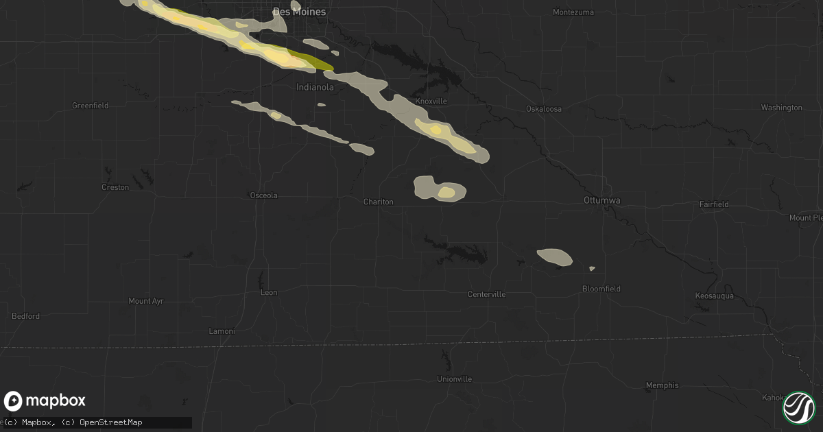 Hail map in Russell, IA on October 8, 2026