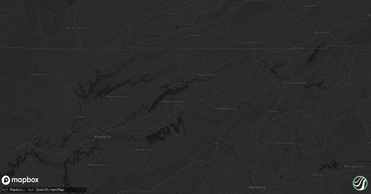 Hail map in Russellville, TN on October 8, 2026