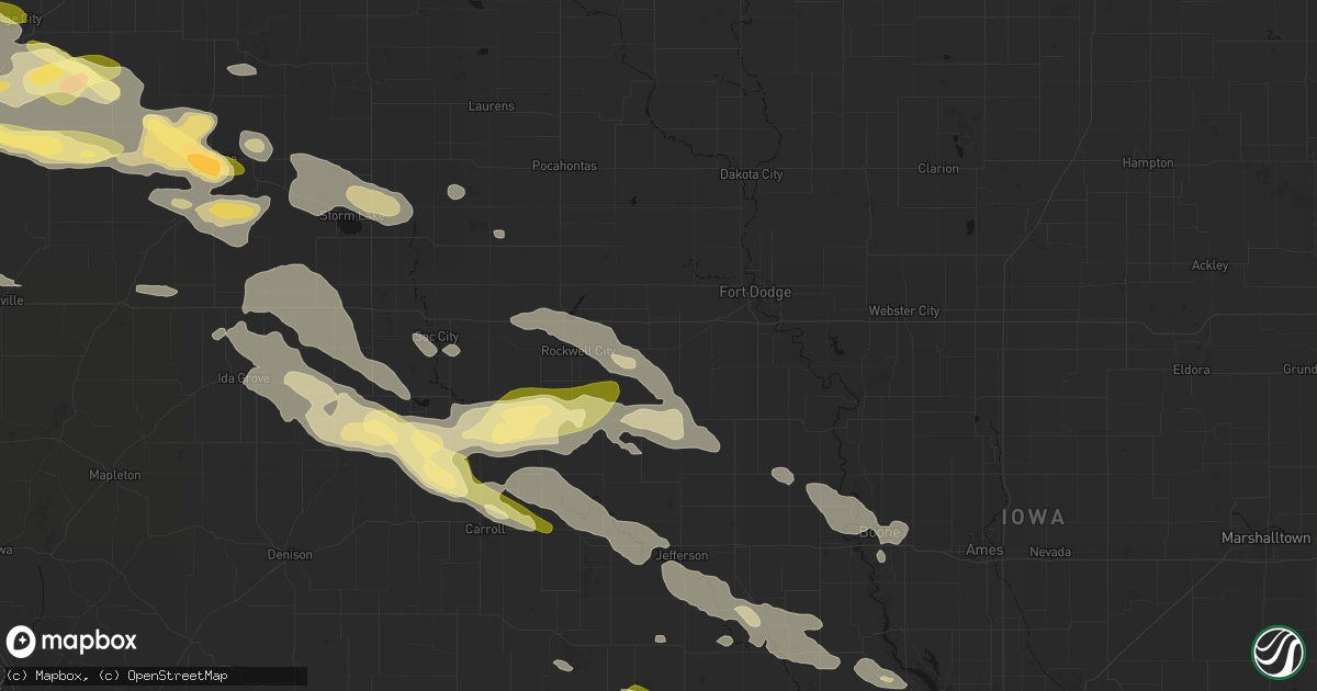 Hail map in Somers, IA on October 8, 2026